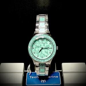 TechnoMarine Sea Seafoam Glow Teal Women's Watch - 33mm,Steel (TM-725056) - NEW